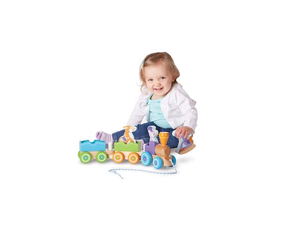 Игровой набор Melissa&Doug деревянный поезд с животными (MD14608), изображение 2 Игровой набор Melissa&Doug деревянный поезд с животными (MD14608), изображение 2