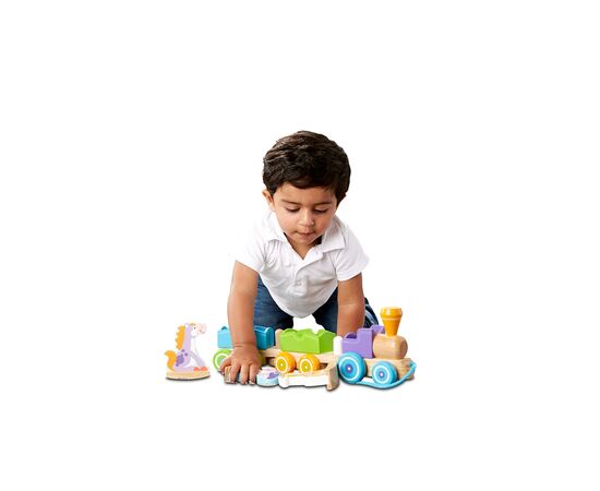 Игровой набор Melissa&Doug деревянный поезд с животными (MD14608), изображение 3 Игровой набор Melissa&Doug деревянный поезд с животными (MD14608), изображение 3