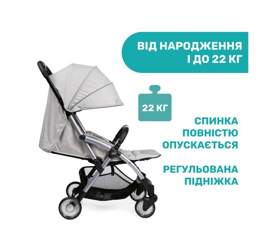 Коляска Chicco Goody Plus Stroller серая (79877.72), изображение 3 Коляска Chicco Goody Plus Stroller серая (79877.72), изображение 3