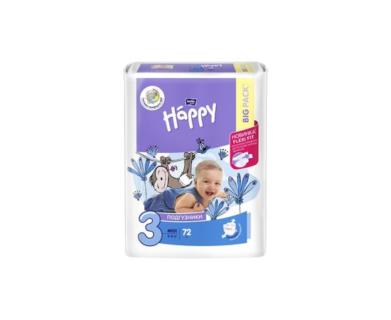 Подгузник Bella Baby Happy Green Tea Midi 5-9 кг 72 шт (5900516602864)