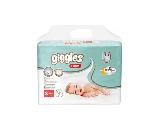 Підгузок Giggles midi 5-9 кг 34 шт (8680131205134)
