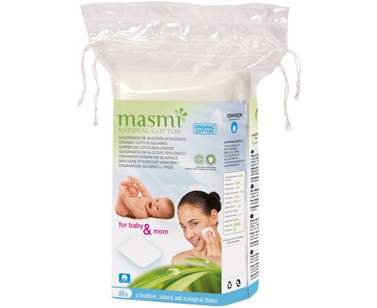 Ватные диски Masmi Organic квадратные 60 шт. (8432984000745)