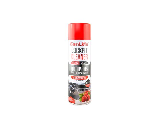 Автополироль CARLIFE Cockpit Cleaner EXTRA MAT Клубника 500мл (CF523)