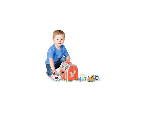 Развивающая игрушка Melissa&Doug деревянный сортировочный сарай (MD30149), изображение 2 Развивающая игрушка Melissa&Doug деревянный сортировочный сарай (MD30149), изображение 2