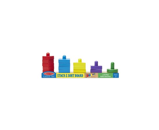 Развивающая игрушка Melissa&Doug деревянные пирамидки на платформе (MD10379), изображение 4 Развивающая игрушка Melissa&Doug деревянные пирамидки на платформе (MD10379), изображение 4