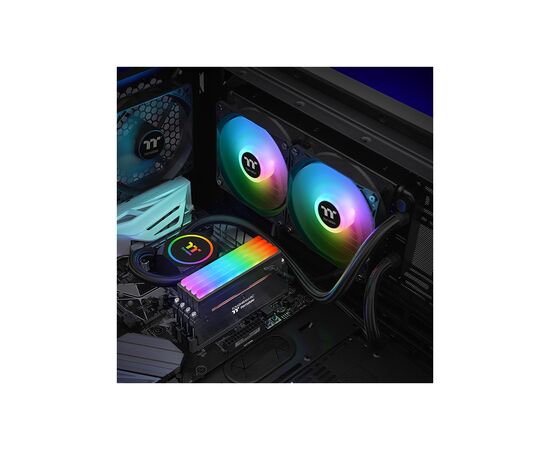 Система водного охлаждения ThermalTake Floe RC240 CPU Memory AIO Liquid Cooler (CL-W271-PL12SW-A), изображение 6 Система водного охлаждения ThermalTake Floe RC240 CPU Memory AIO Liquid Cooler (CL-W271-PL12SW-A), изображение 6
