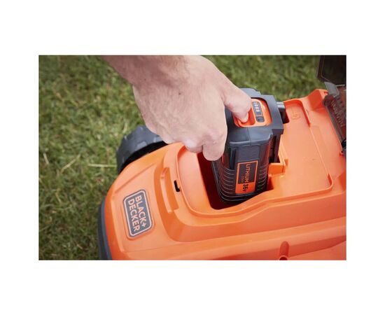Газонокосилка Black&Decker аккумуляторная 36 В, 2.5 Ач, 32 см, 2 АКБ и ЗУ (BCMW3336L2), изображение 2 Газонокосилка Black&Decker аккумуляторная 36 В, 2.5 Ач, 32 см, 2 АКБ и ЗУ (BCMW3336L2), изображение 2