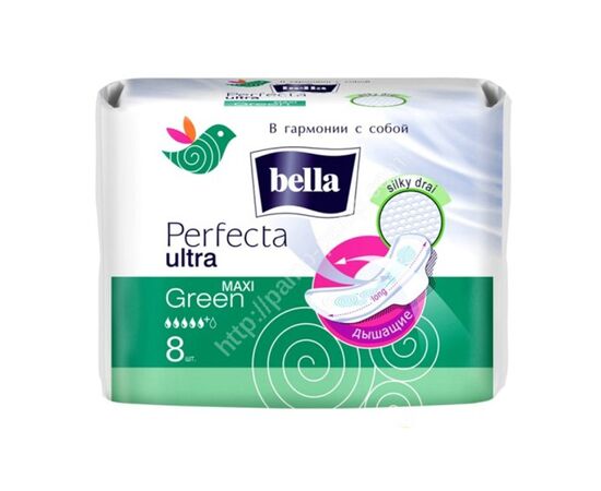 Гигиенические прокладки Bella Perfecta Green Maxi Drai Ultra 8 шт. (5900516306076)