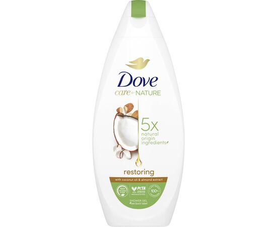 Гель для душа Dove Восстанавливающий с маслом кокоса и экстракт. миндаля 225 мл (8720181222627)
