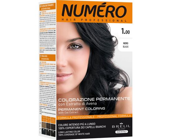 Краска для волос Brelil Numero 1.00 - Black 140 мл (8011935081226)