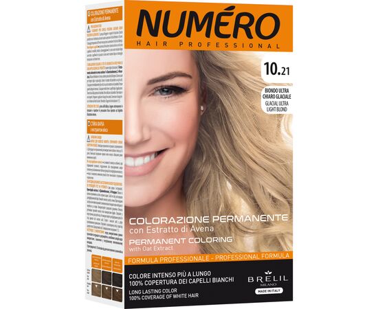 Фарба для волосся Brelil Numero 10.21 - Glacial Ultra Light Blonde 140 мл (8011935081332)