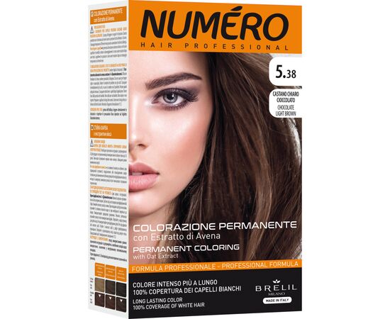 Краска для волос Brelil Numero 5.38 - Chocolate Light Brown 140 мл (8011935081356)