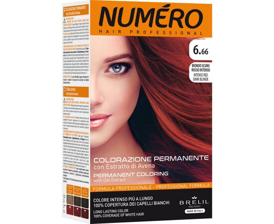 Фарба для волосся Brelil Numero 6.66 - Intense Red Dark Blonde 140 мл (8011935081363)
