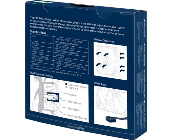Кулер для корпуса Arctic F12 PWM (ACFAN00203A), изображение 5