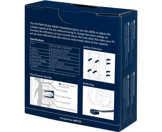Кулер для корпуса Arctic F8 PWM (ACFAN00207A), изображение 5