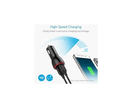 Зарядное устройство Anker PowerDrive 2 24W 2xUSB V3 (Black) (A2310G11), изображение 3 Зарядное устройство Anker PowerDrive 2 24W 2xUSB V3 (Black) (A2310G11), изображение 3