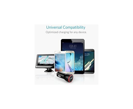 Зарядное устройство Anker PowerDrive 2 24W 2xUSB V3 (Black) (A2310G11), изображение 4 Зарядное устройство Anker PowerDrive 2 24W 2xUSB V3 (Black) (A2310G11), изображение 4