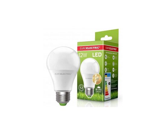 Лампочка EUROELECTRIC LED А60 12W E27 4000K 220V (LED-A60-12274(EE)), изображение 2 Лампочка EUROELECTRIC LED А60 12W E27 4000K 220V (LED-A60-12274(EE)), изображение 2