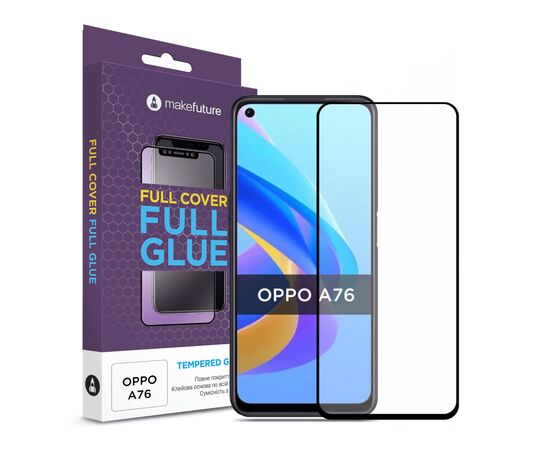 Стекло защитное MakeFuture Oppo A76 (MGF-OPA76)