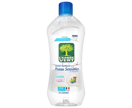 Жидкость для чистки ванн L'Arbre Vert мультиочиститель Sensitive 1 л (3450601032578)