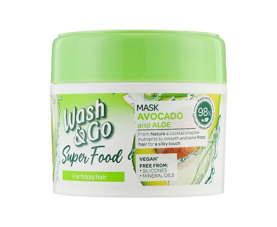 Маска для волос Wash&Go Super Food с авокадо и алоэ вера 300 мл (8008970053097)