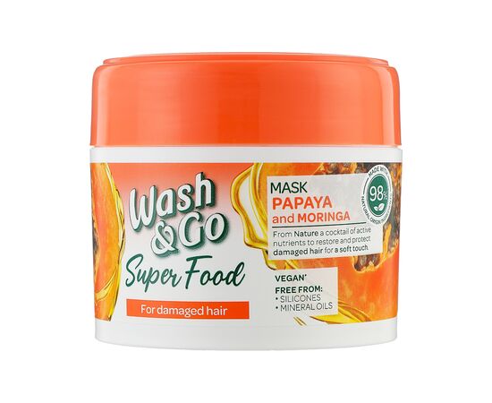 Маска для волос Wash&Go Super Food с папаей и морингой 300 мл (8008970053110)