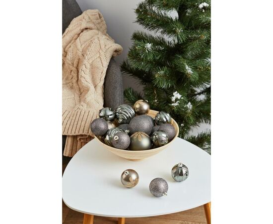 Елочная игрушка ColorWay Merry Christmas mix 24 шт (6 см) ZINC (CW-MCB624ZINK), изображение 4 Елочная игрушка ColorWay Merry Christmas mix 24 шт (6 см) ZINC (CW-MCB624ZINK), изображение 4