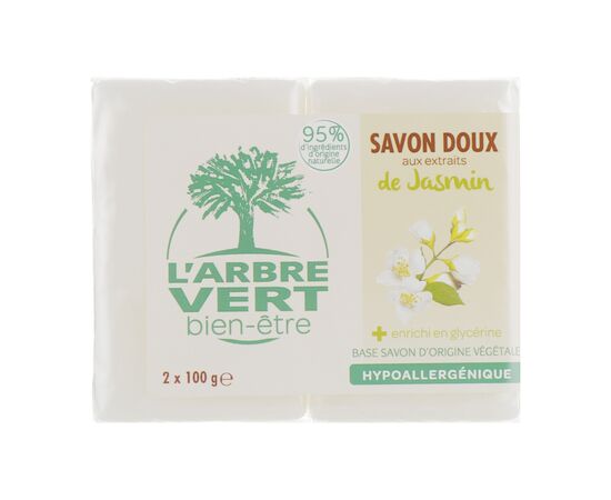 Твердое мыло L'Arbre Vert Жасмин 2 х 100 г (3450601026591)