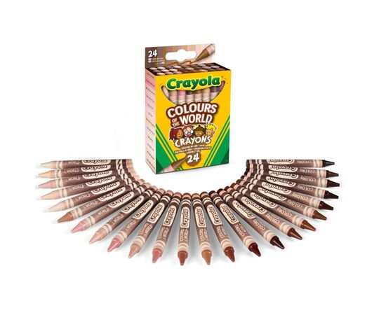 Карандаши цветные Crayola Colours of the World восковые 24 шт (52-0114), изображение 2 Карандаши цветные Crayola Colours of the World восковые 24 шт (52-0114), изображение 2