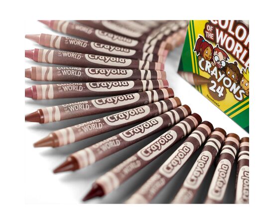 Карандаши цветные Crayola Colours of the World восковые 24 шт (52-0114), изображение 4 Карандаши цветные Crayola Colours of the World восковые 24 шт (52-0114), изображение 4