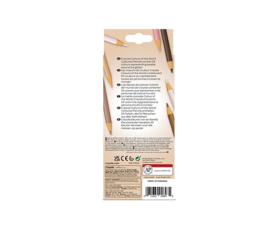 Карандаши цветные Crayola Colours of the World 24 шт (68-4607), изображение 4 Карандаши цветные Crayola Colours of the World 24 шт (68-4607), изображение 4