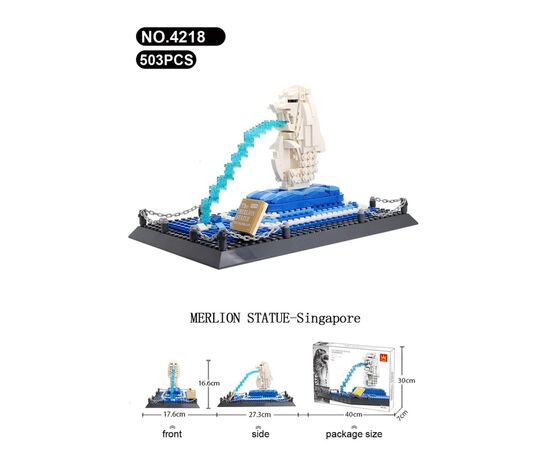 Конструктор Wange Статуя Мерлион, Сингапур (WNG-Merlion), изображение 4 Конструктор Wange Статуя Мерлион, Сингапур (WNG-Merlion), изображение 4