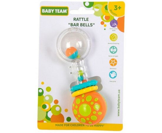 Погремушка Baby Team Гантелька (8443), изображение 2 Погремушка Baby Team Гантелька (8443), изображение 2