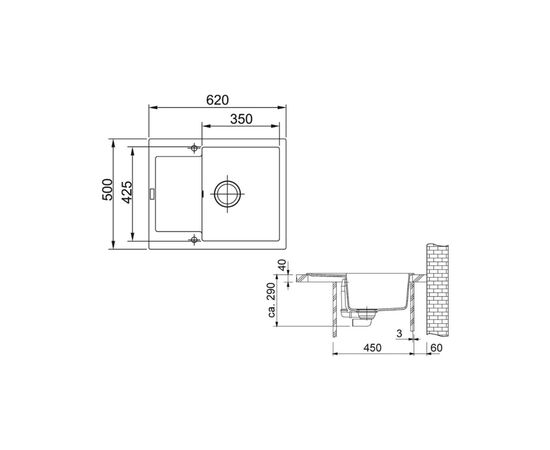 Мойка кухонная Franke Maris MRG 611-62/ 114.0381.006 (114.0381.006), изображение 2 Мойка кухонная Franke Maris MRG 611-62/ 114.0381.006 (114.0381.006), изображение 2