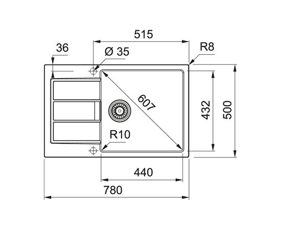 Мойка кухонная Franke Sirius 2.0 S2D 611-78 XL/143.0621.335 (143.0621.335), изображение 5 Мойка кухонная Franke Sirius 2.0 S2D 611-78 XL/143.0621.335 (143.0621.335), изображение 5