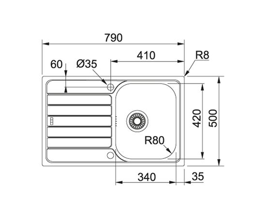 Мойка кухонная Franke Spark SKL 611-79/ 101.0598.809 (101.0598.809), изображение 4 Мойка кухонная Franke Spark SKL 611-79/ 101.0598.809 (101.0598.809), изображение 4