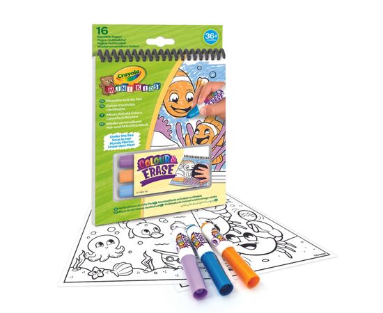 Набор для творчества Crayola Mini Kids Раскраска многоразовая Море (81-1499-1), изображение 2 Набор для творчества Crayola Mini Kids Раскраска многоразовая Море (81-1499-1), изображение 2