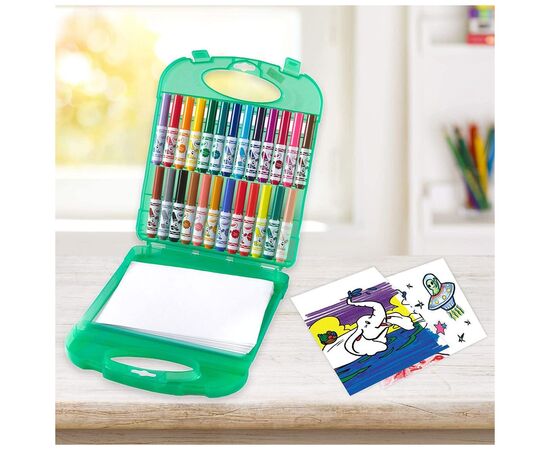 Набор для творчества Crayola Портативный для рисования в кейсе с мини-фломастерами (04-5227), изображение 4 Набор для творчества Crayola Портативный для рисования в кейсе с мини-фломастерами (04-5227), изображение 4