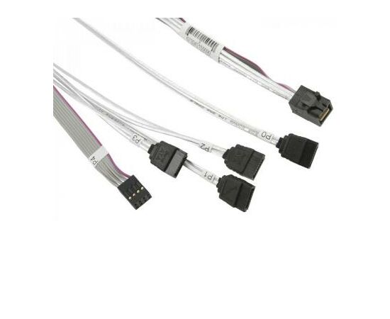 Кабель для передачи данных 4xSATA to MiniSAS HD (SFF-8643) 0.75m Supermicro (CBL-SAST-0591), изображение 2 Кабель для передачи данных 4xSATA to MiniSAS HD (SFF-8643) 0.75m Supermicro (CBL-SAST-0591), изображение 2