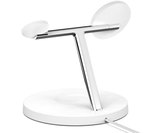 Зарядное устройство Belkin MagSafe 3in1 Wireless Charger, white (WIZ009VFWH), изображение 3 Зарядное устройство Belkin MagSafe 3in1 Wireless Charger, white (WIZ009VFWH), изображение 3