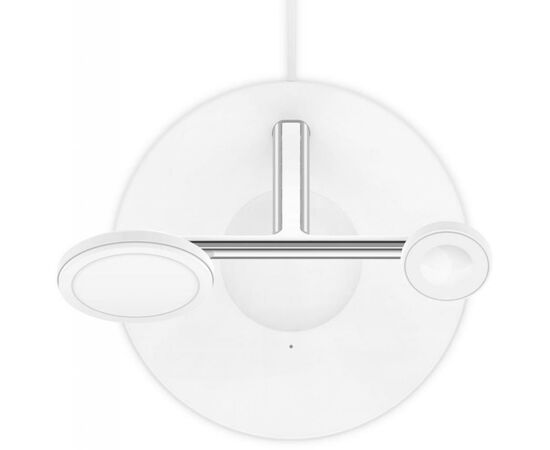 Зарядное устройство Belkin MagSafe 3in1 Wireless Charger, white (WIZ009VFWH), изображение 4 Зарядное устройство Belkin MagSafe 3in1 Wireless Charger, white (WIZ009VFWH), изображение 4