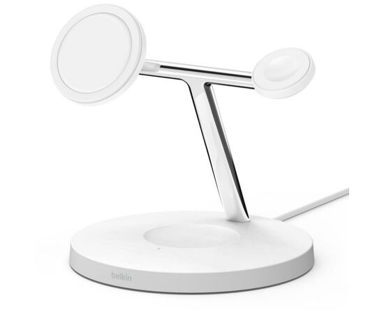 Зарядное устройство Belkin MagSafe 3in1 Wireless Charger, white (WIZ009VFWH)