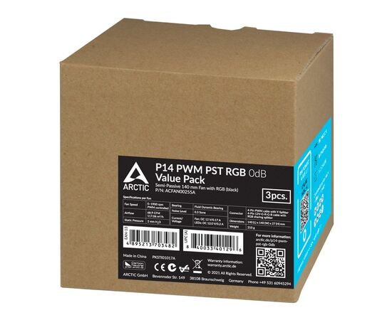 Кулер для корпуса Arctic P14 PWM PST RGB (ACFAN00255A), изображение 5