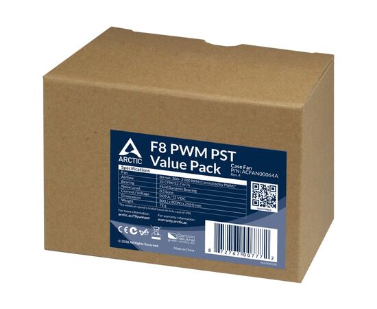 Кулер для корпуса Arctic F8 PWM PST (ACFAN00064A), изображение 3