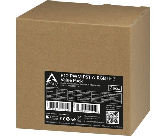 Кулер для корпуса Arctic P12 PWM PST A-RGB (ACFAN00232A), изображение 3