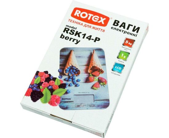 Весы кухонные Rotex RSK14-P Berry, изображение 2 Весы кухонные Rotex RSK14-P Berry, изображение 2