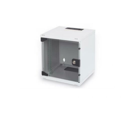 Шкаф настенный Digitus 6U 10" 312x300, glass door, 30kg max, grey (DN-10-05U-1)