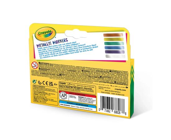Фломастеры Crayola Metallic, 6 шт (58-8828), изображение 5 Фломастеры Crayola Metallic, 6 шт (58-8828), изображение 5