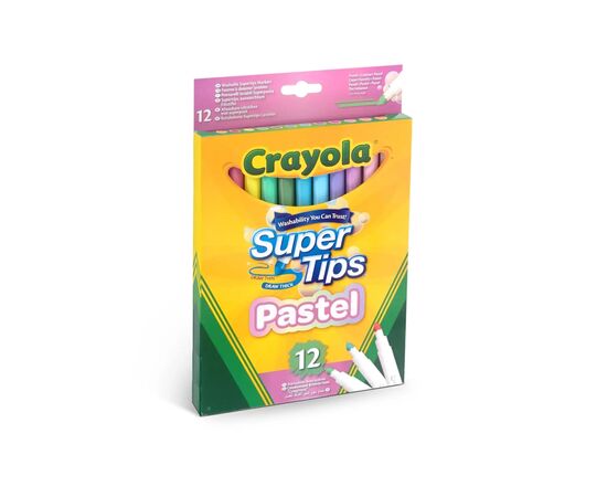 Фломастеры Crayola Supertips (washable) пастельные цвета, 12 шт (58-7515)