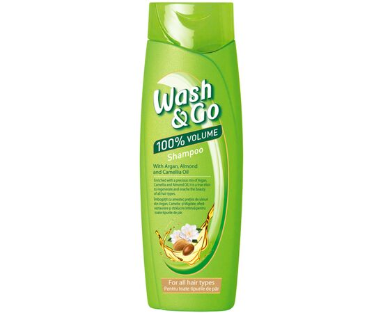 Шампунь Wash&Go з олією аргани, мигдалю та ромашки 400 мл (8008970045306)